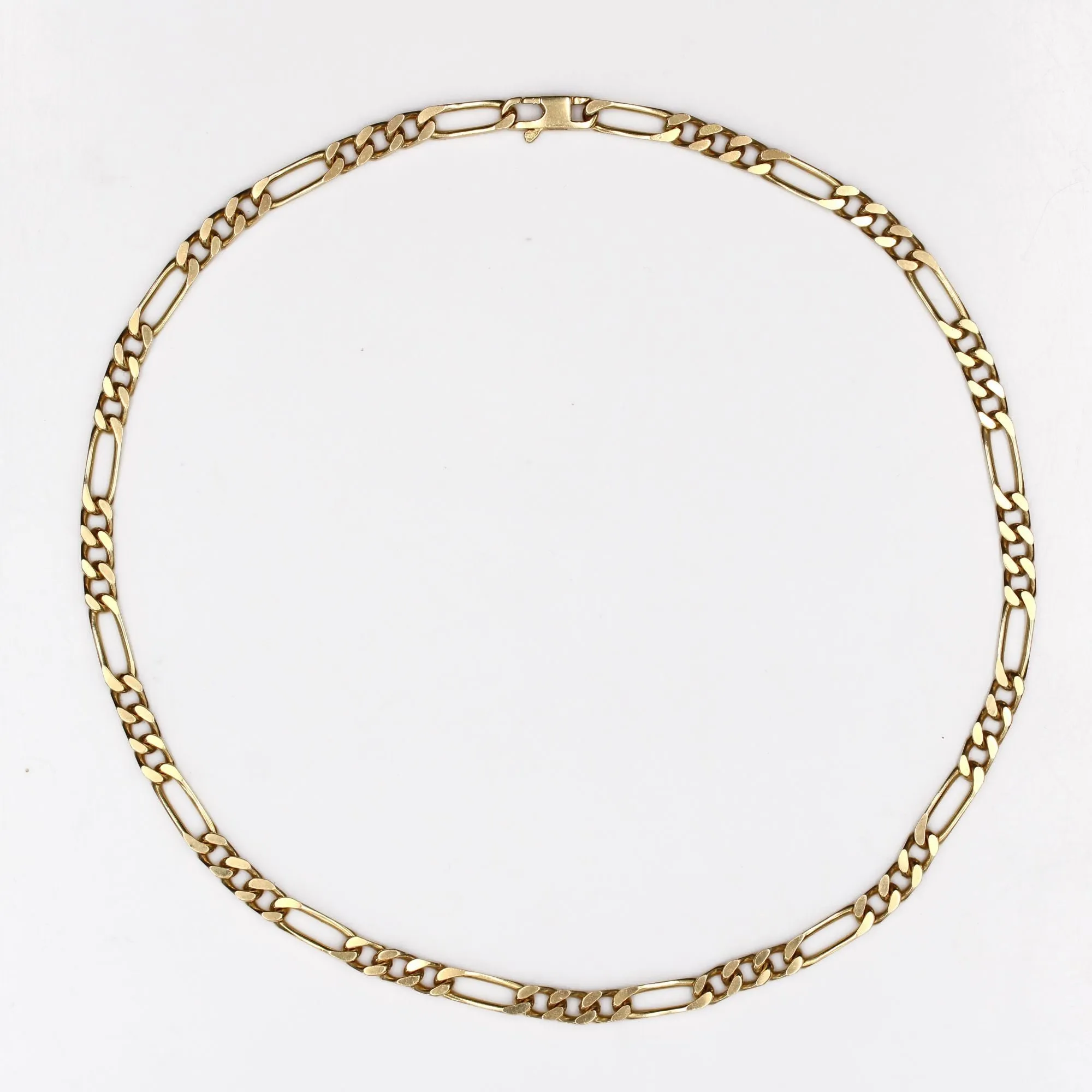 Chaine massive or jaune gourmette alternée limée sold by 58 Facettes product image thumbnail 3