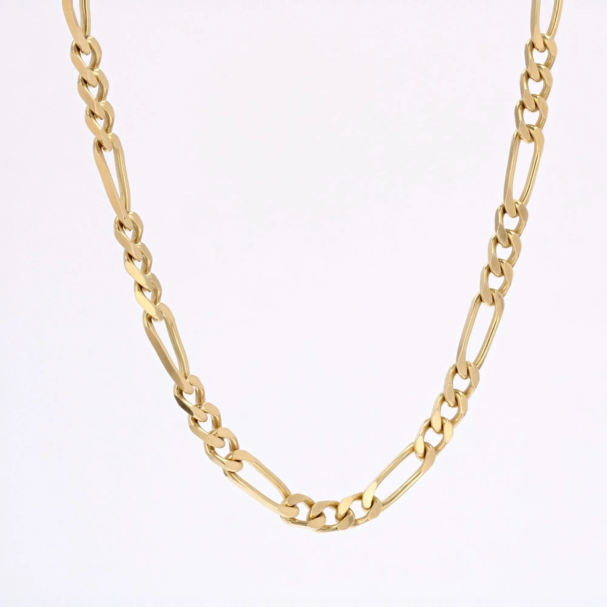 Chaine massive or jaune gourmette alternée limée sold by 58 Facettes product image thumbnail 4