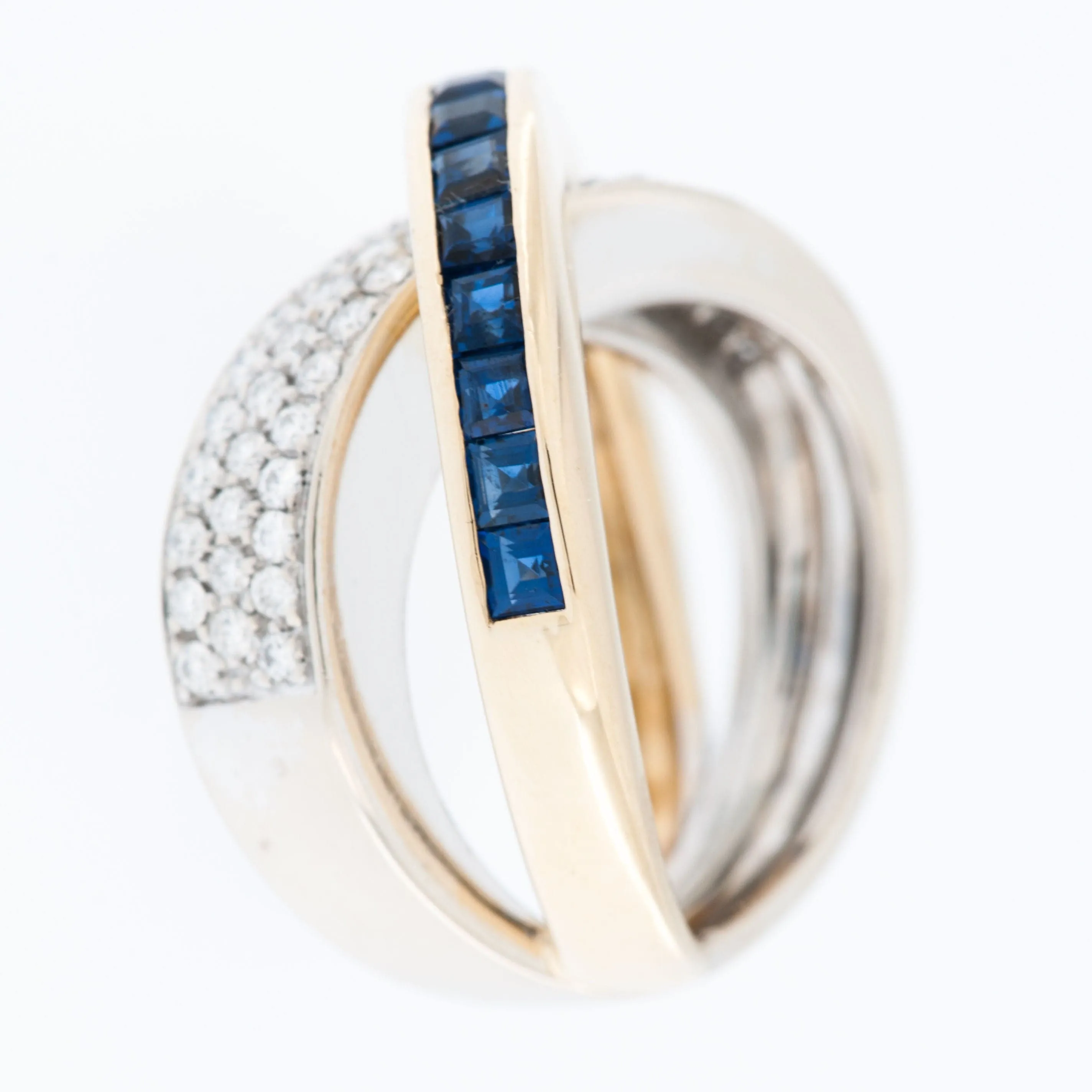 Alfieri & St John - Bague en or 18 carats avec diamants et saphir bleu sold by 58 Facettes product image thumbnail 4