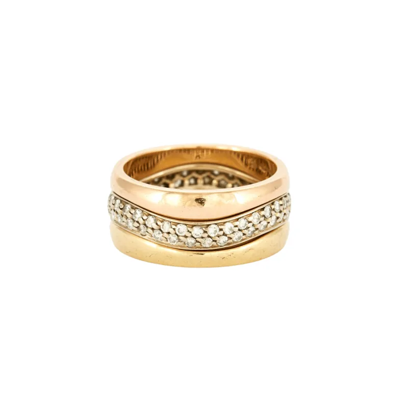 CARTIER – 3 bagues empilables Diamants sold by 58 Facettes
