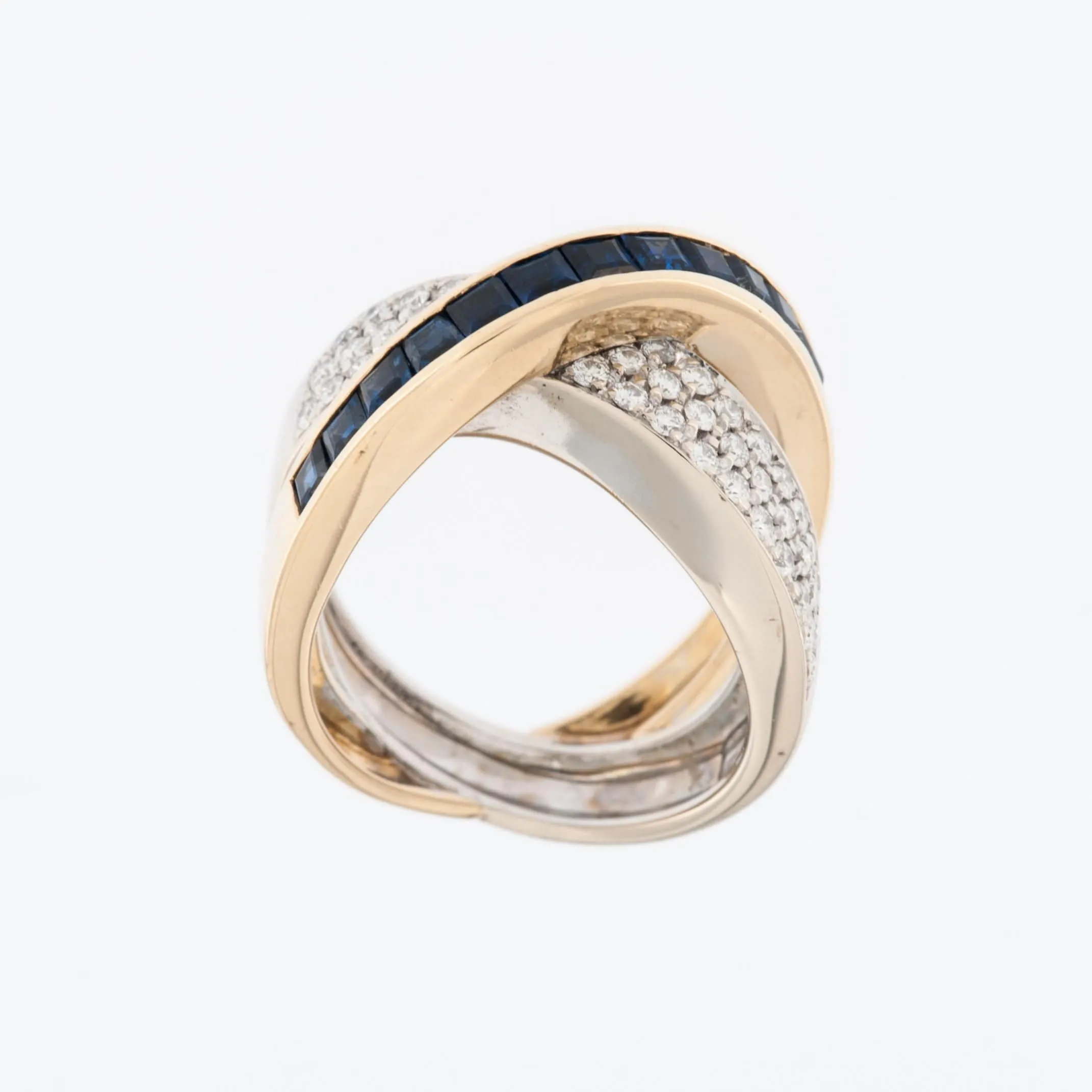 Alfieri & St John - Bague en or 18 carats avec diamants et saphir bleu sold by 58 Facettes product image thumbnail 3