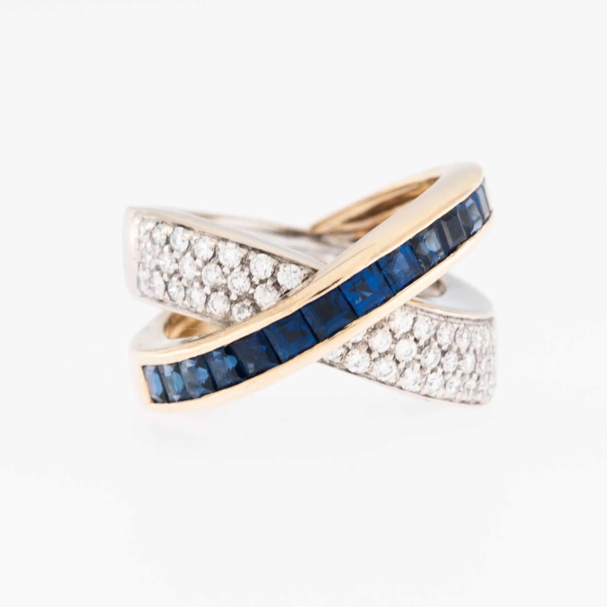 Alfieri & St John - Bague en or 18 carats avec diamants et saphir bleu sold by 58 Facettes