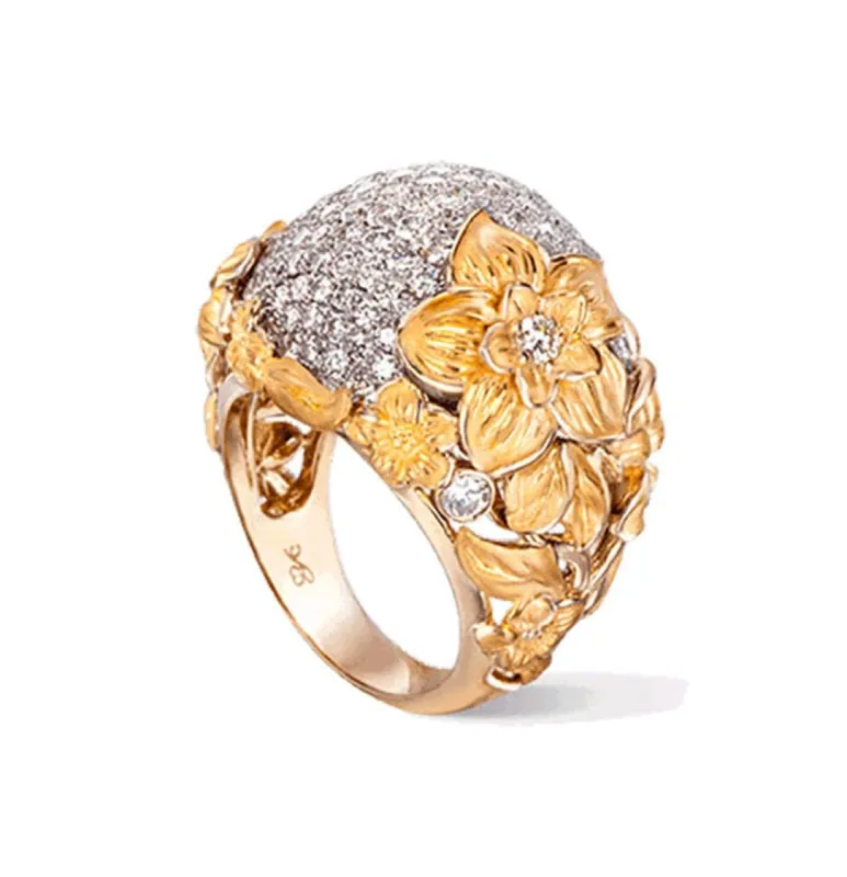 Carrera Y Carrera - Bague cocktail or et diamants made by 58 Facettes