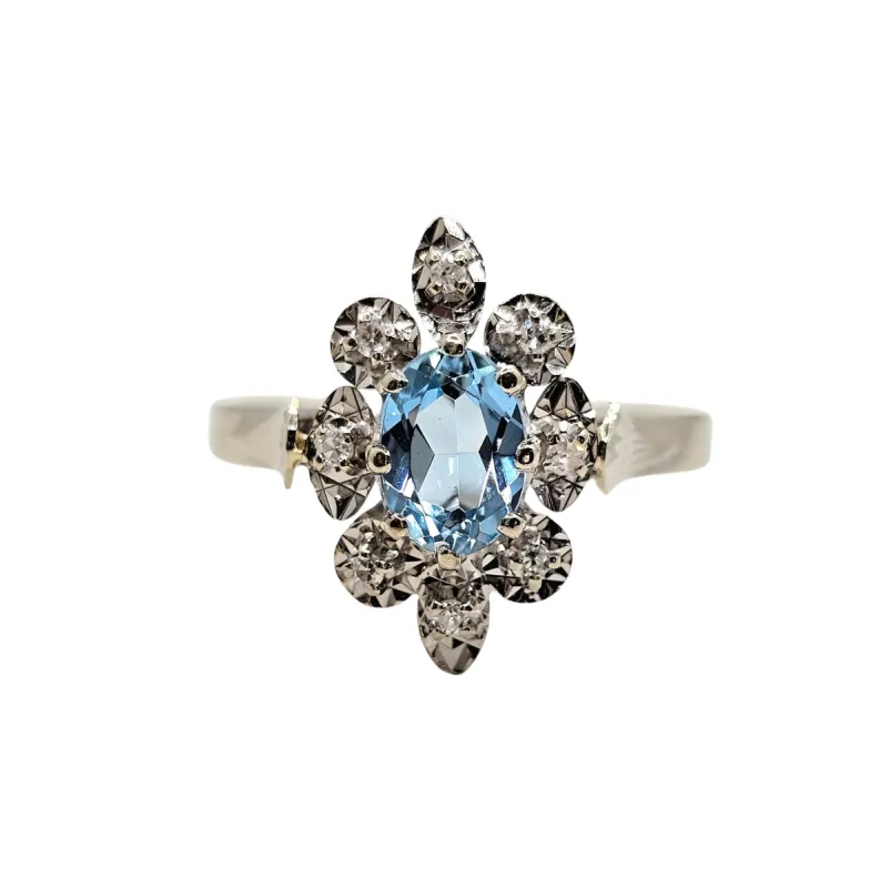 Bague Marguerite Aigue-Marine sold by 58 Facettes