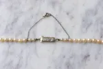 Collier perles vintage, fermoir diamants sold by 58 Facettes