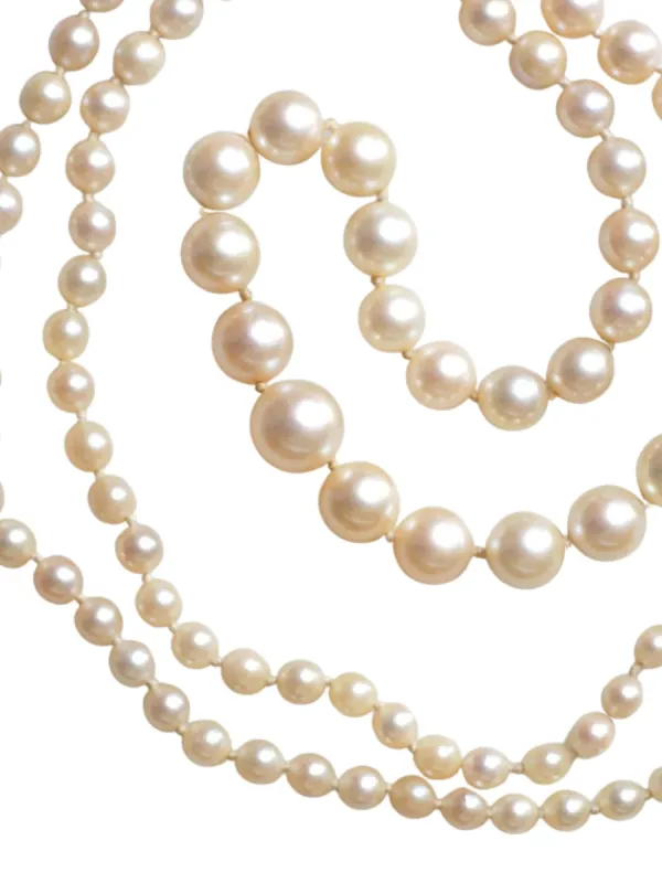 Collier perles vintage, fermoir diamants sold by 58 Facettes