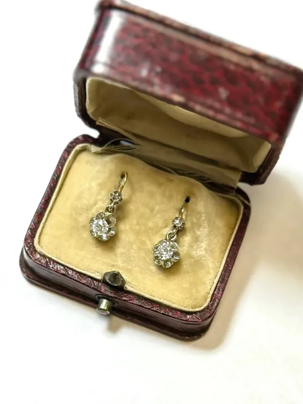 Dormeuses anciennes diamants sold by 58 Facettes