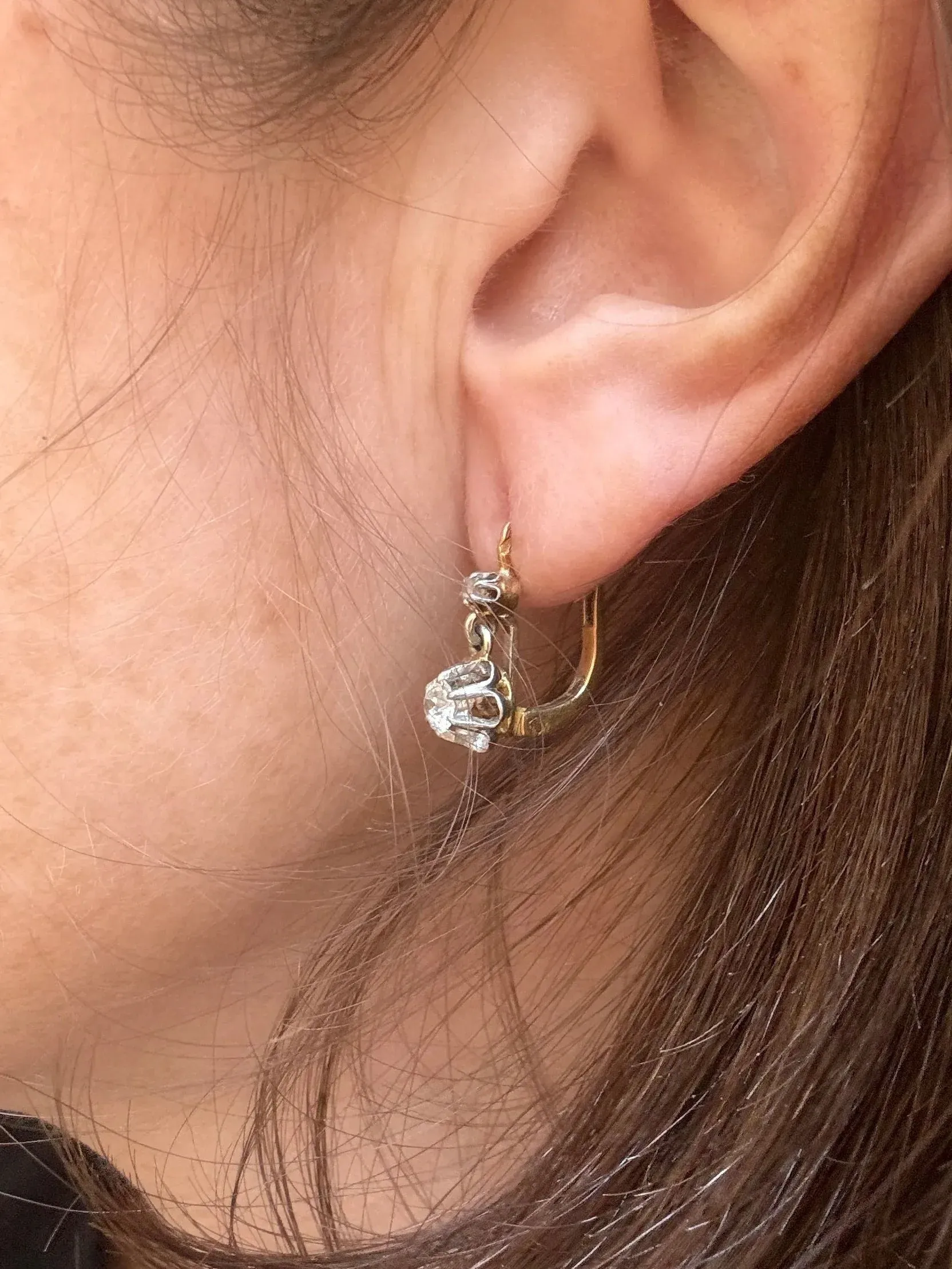 Dormeuses anciennes diamants sold by 58 Facettes product image thumbnail 4