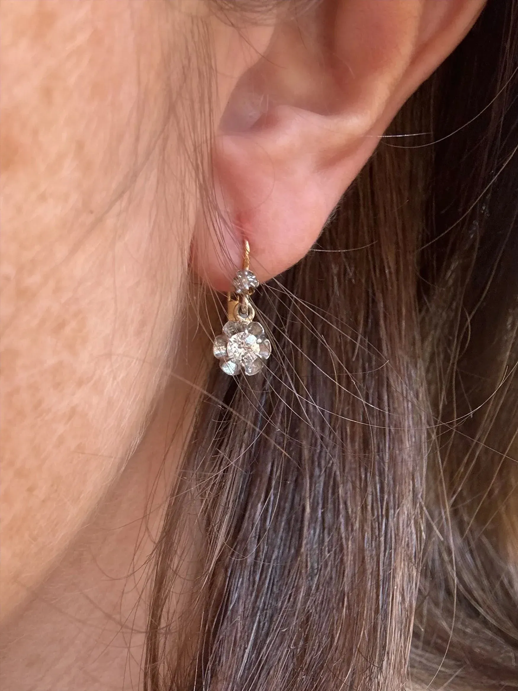 Dormeuses anciennes diamants sold by 58 Facettes product image thumbnail 2