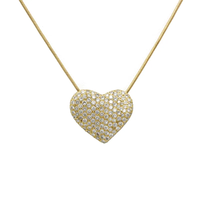 Collier Pendentif Coeur - Or et diamants sold by 58 Facettes