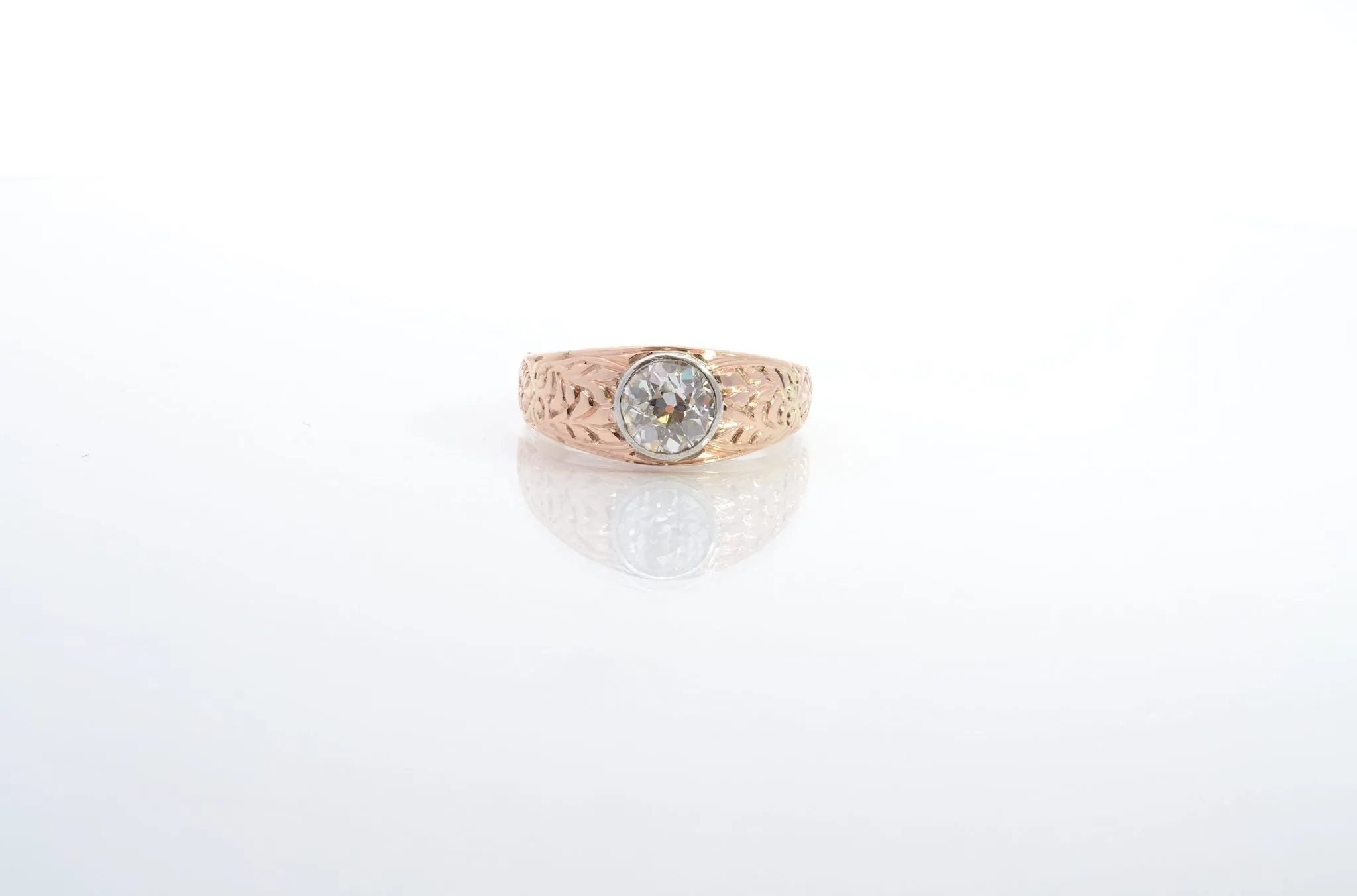 Bague jonc style ancien or et platine diamant sold by 58 Facettes product image thumbnail 3
