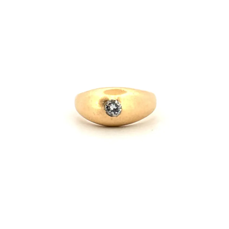 Bague jonc or jaune diamant sold by 58 Facettes