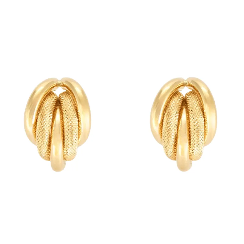 Boucles d'oreilles en or jaune godronné. sold by 58 Facettes
