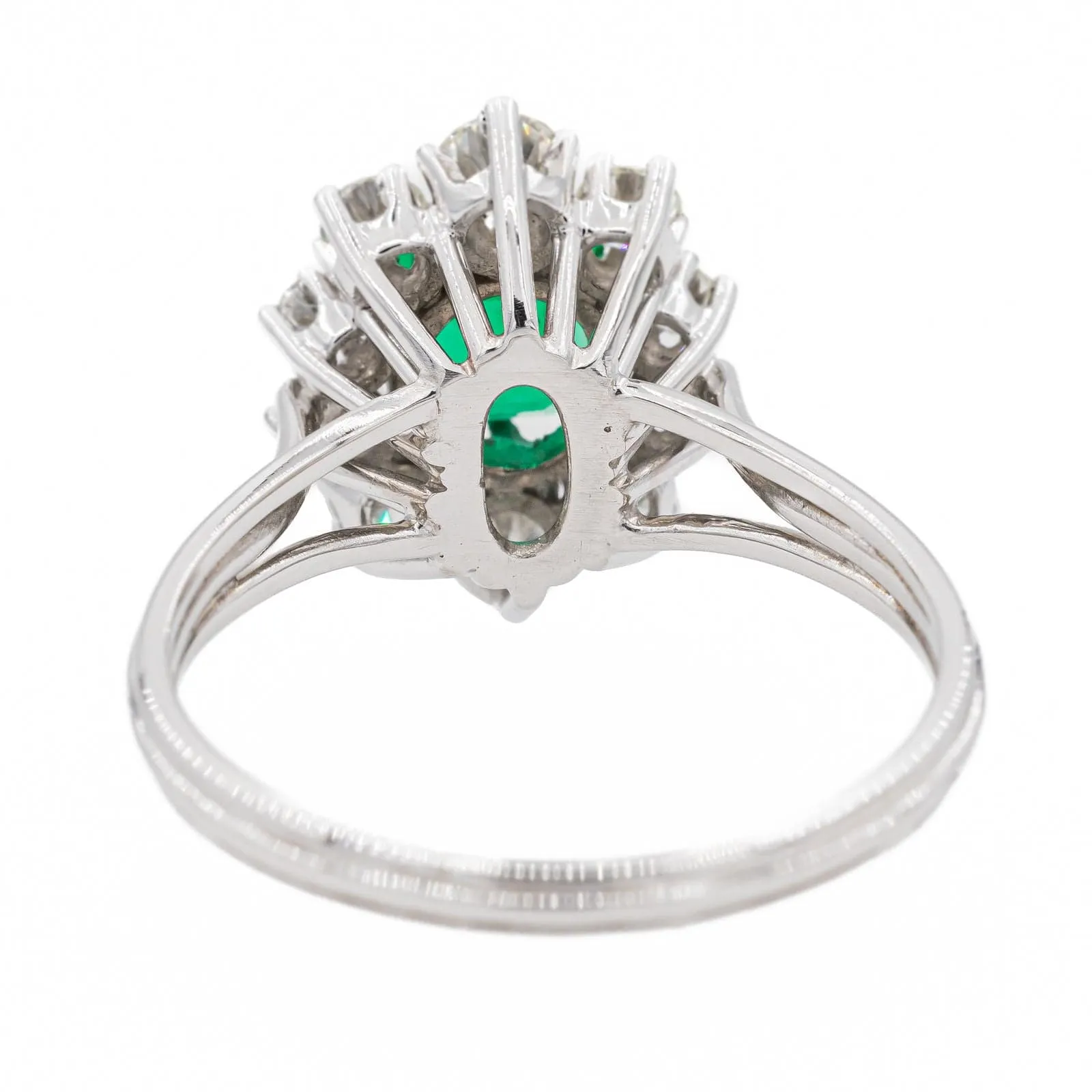 Bague Fleur Or blanc Emeraude sold by 58 Facettes product image thumbnail 5