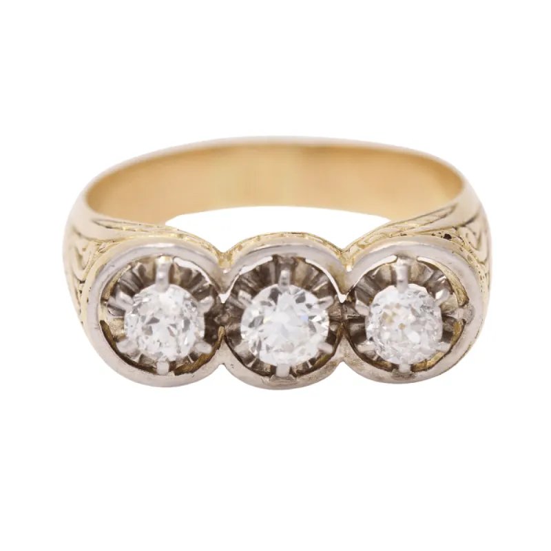 Cachet triplet en or 18 carats avec diamants sold by 58 Facettes