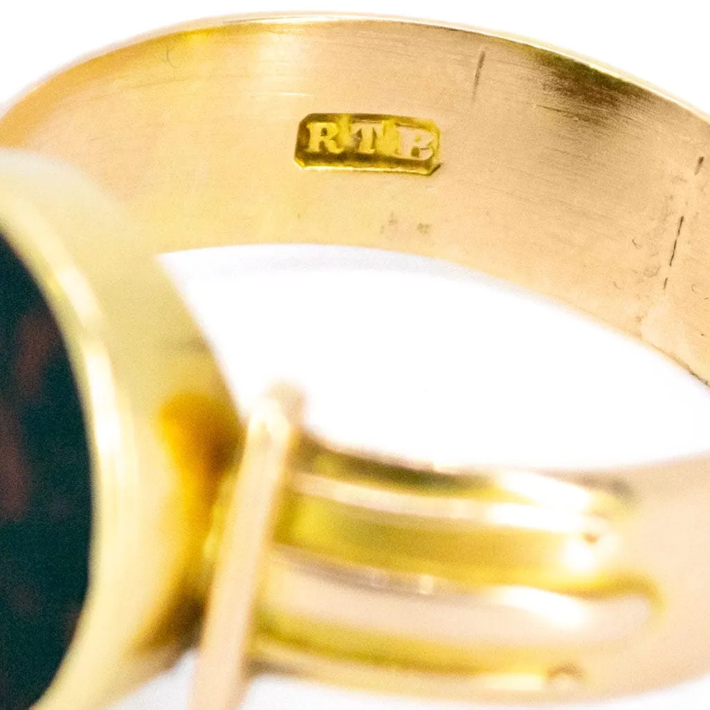 Chevalière en or pierre de sang sold by 58 Facettes product image thumbnail 5