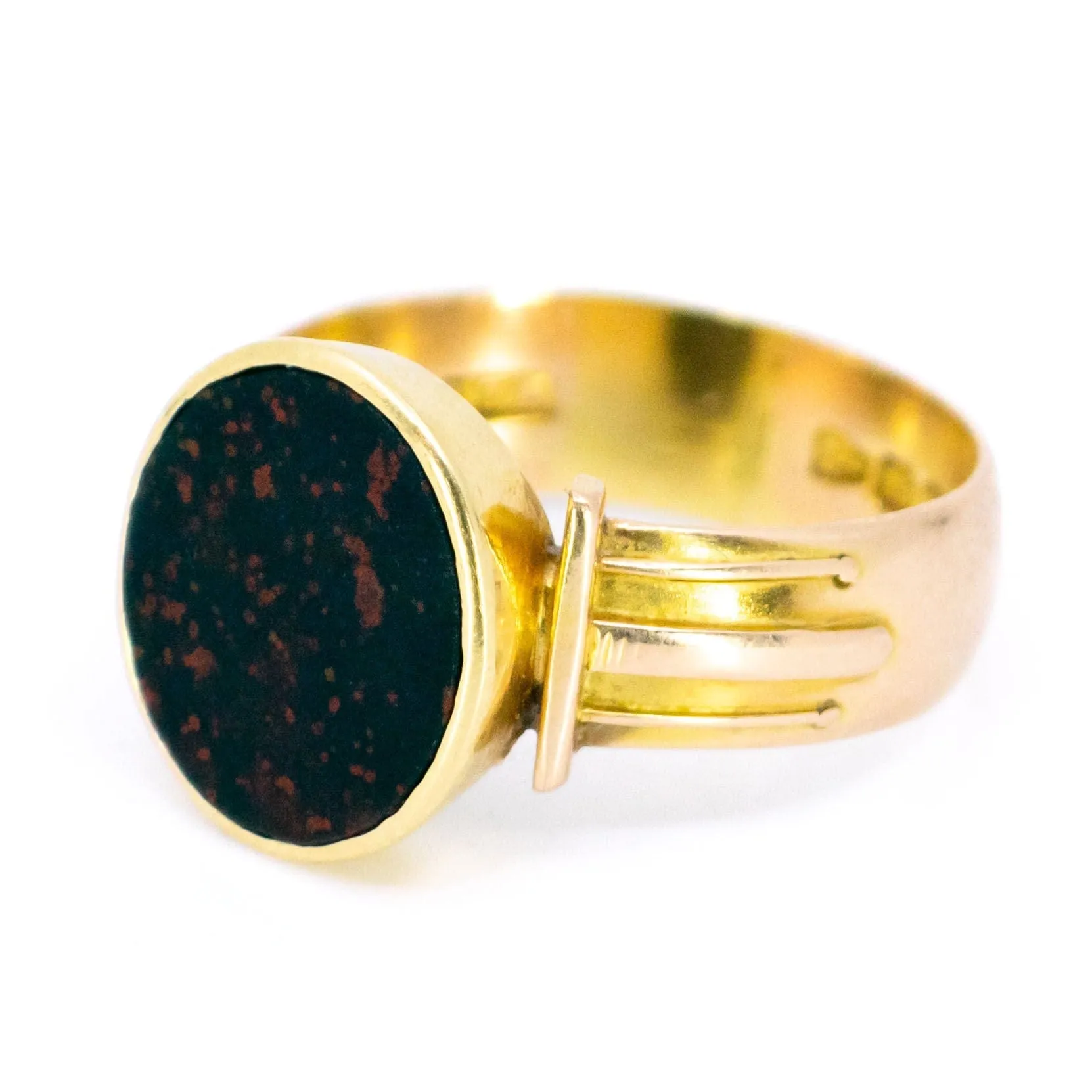 Chevalière en or pierre de sang sold by 58 Facettes product image thumbnail 2