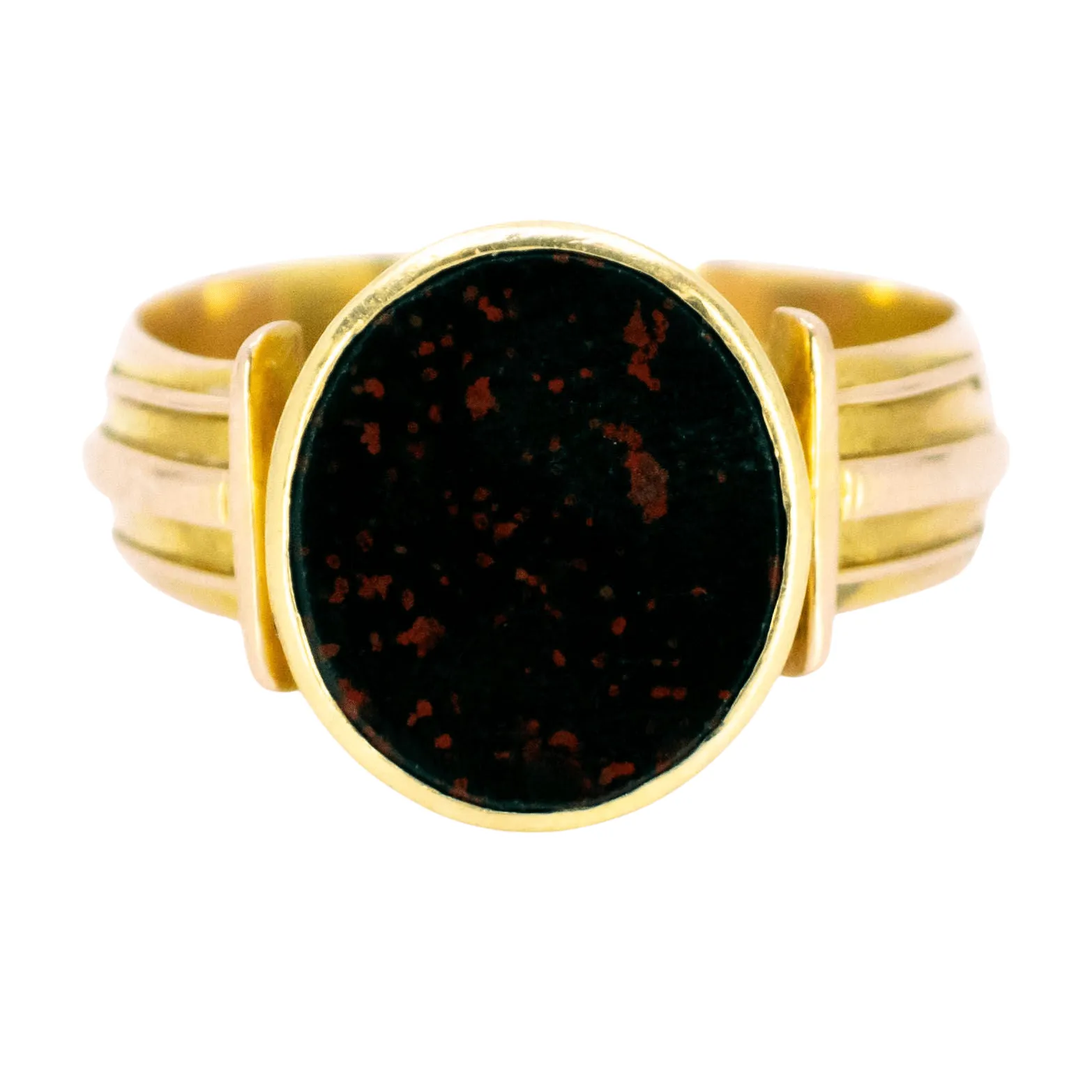 Chevalière en or pierre de sang sold by 58 Facettes