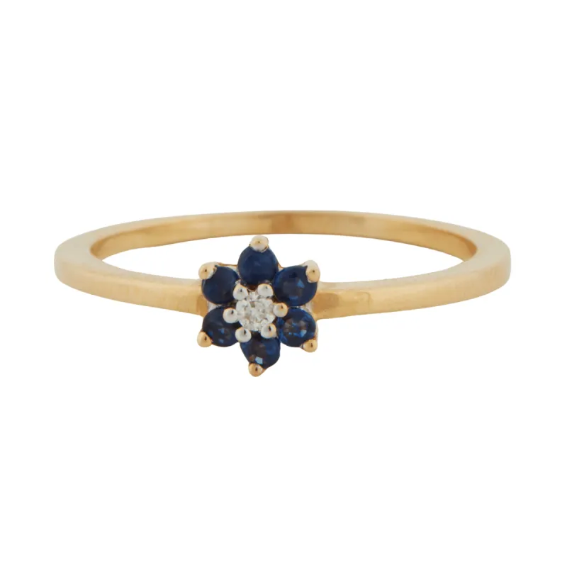 Bague Or Jaune - Saphirs et Diamant sold by 58 Facettes