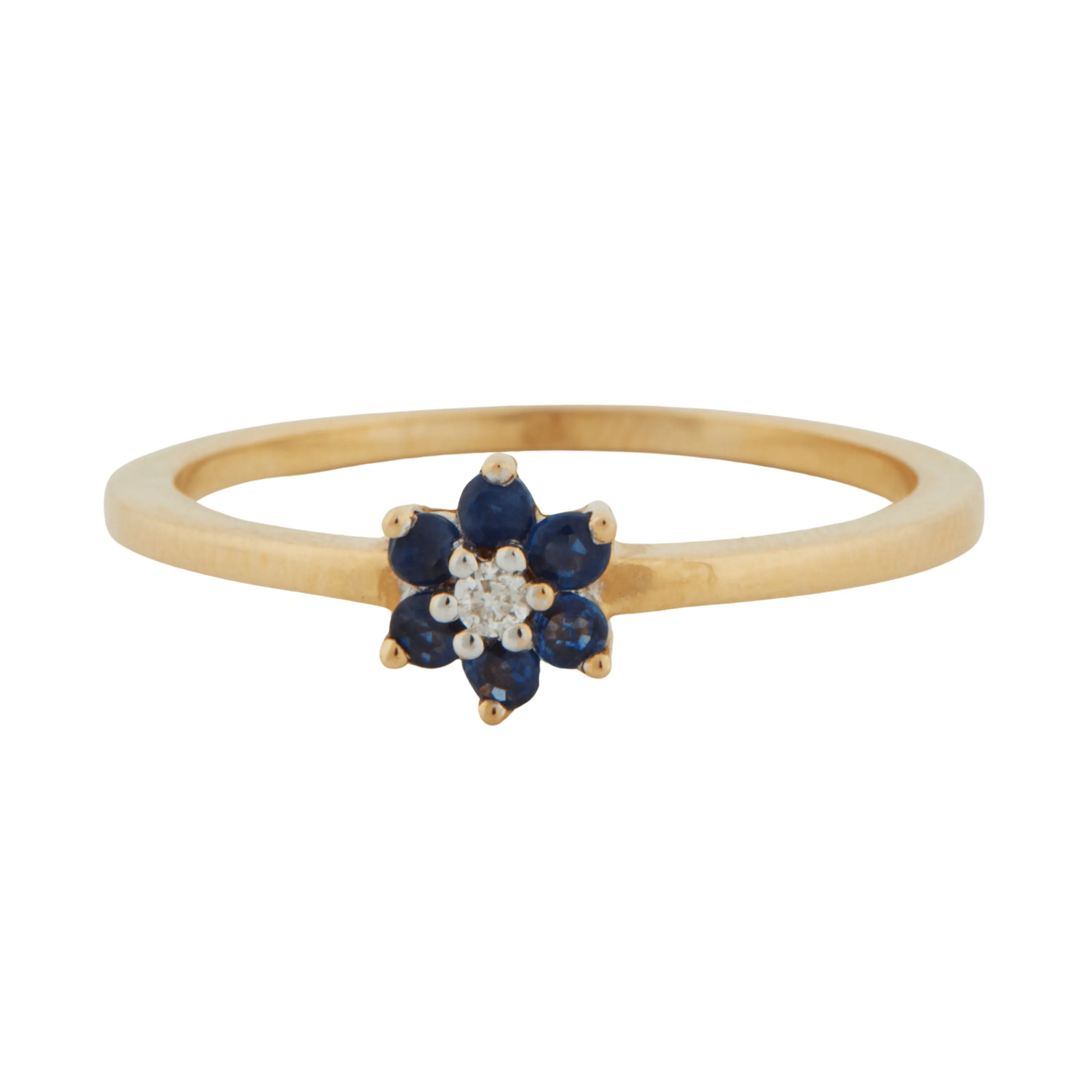 Bague Or Jaune - Saphirs et Diamant sold by 58 Facettes