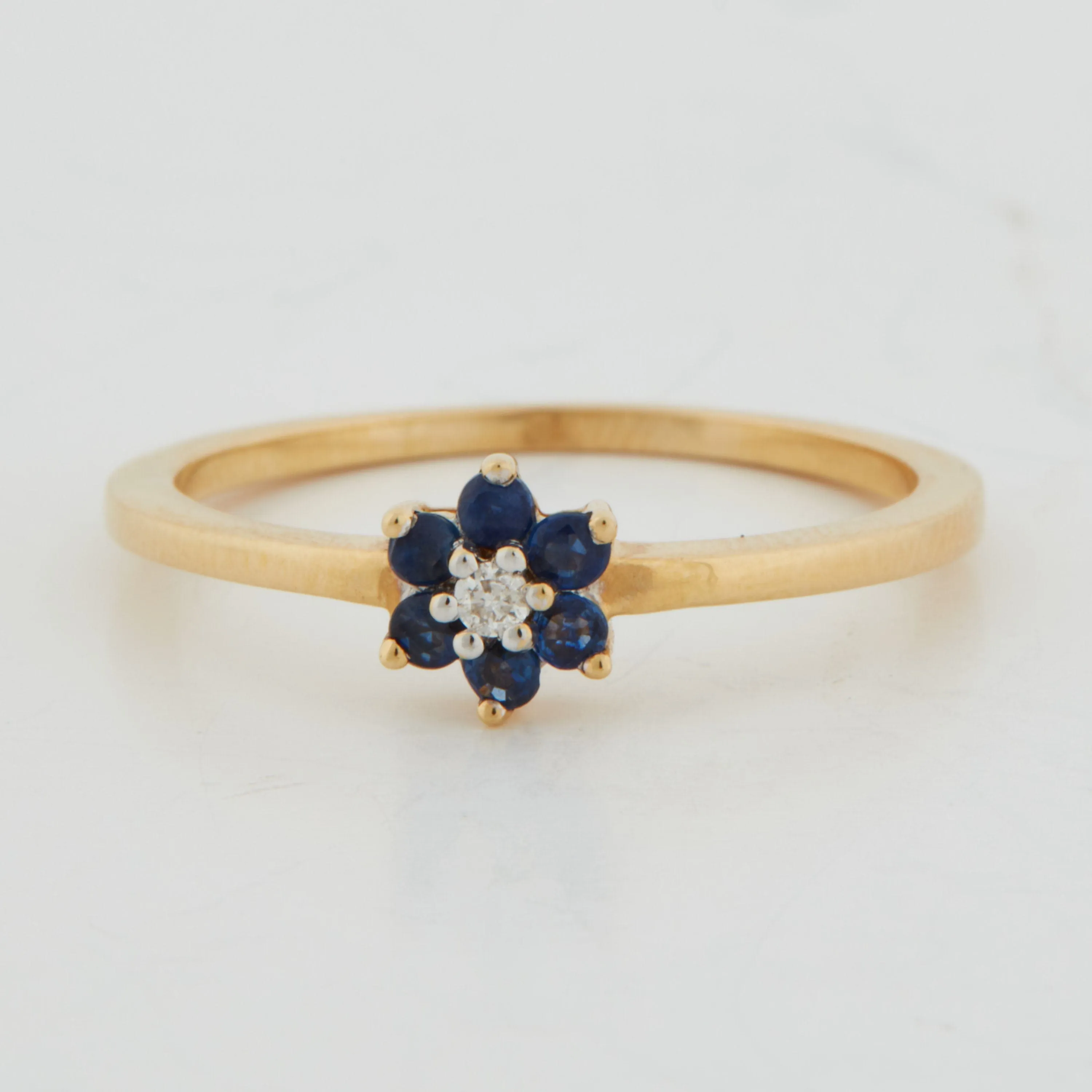 Bague Or Jaune - Saphirs et Diamant sold by 58 Facettes product image thumbnail 3