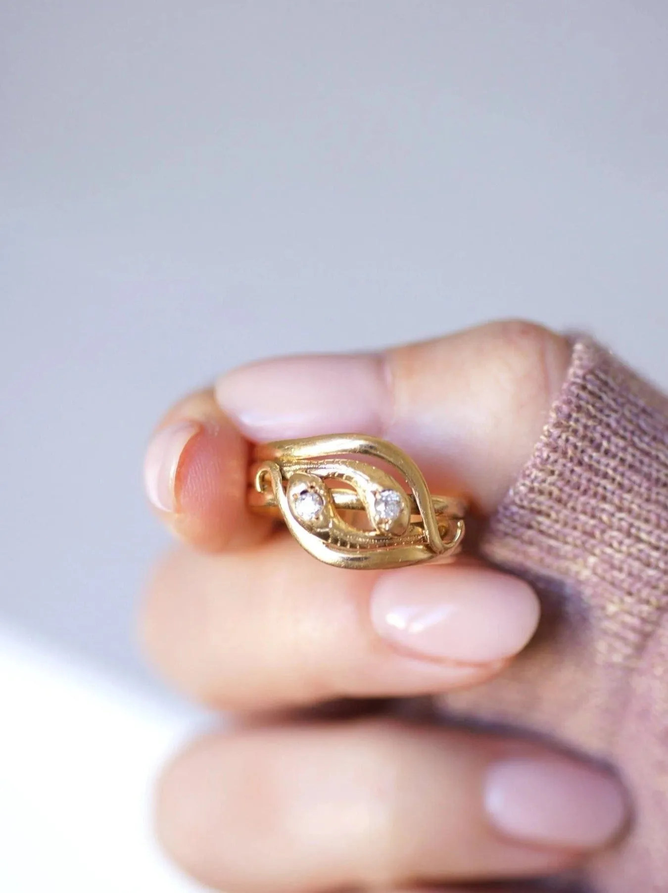 Bague Serpents enroulés Victorienne diamants sold by 58 Facettes product image thumbnail 4