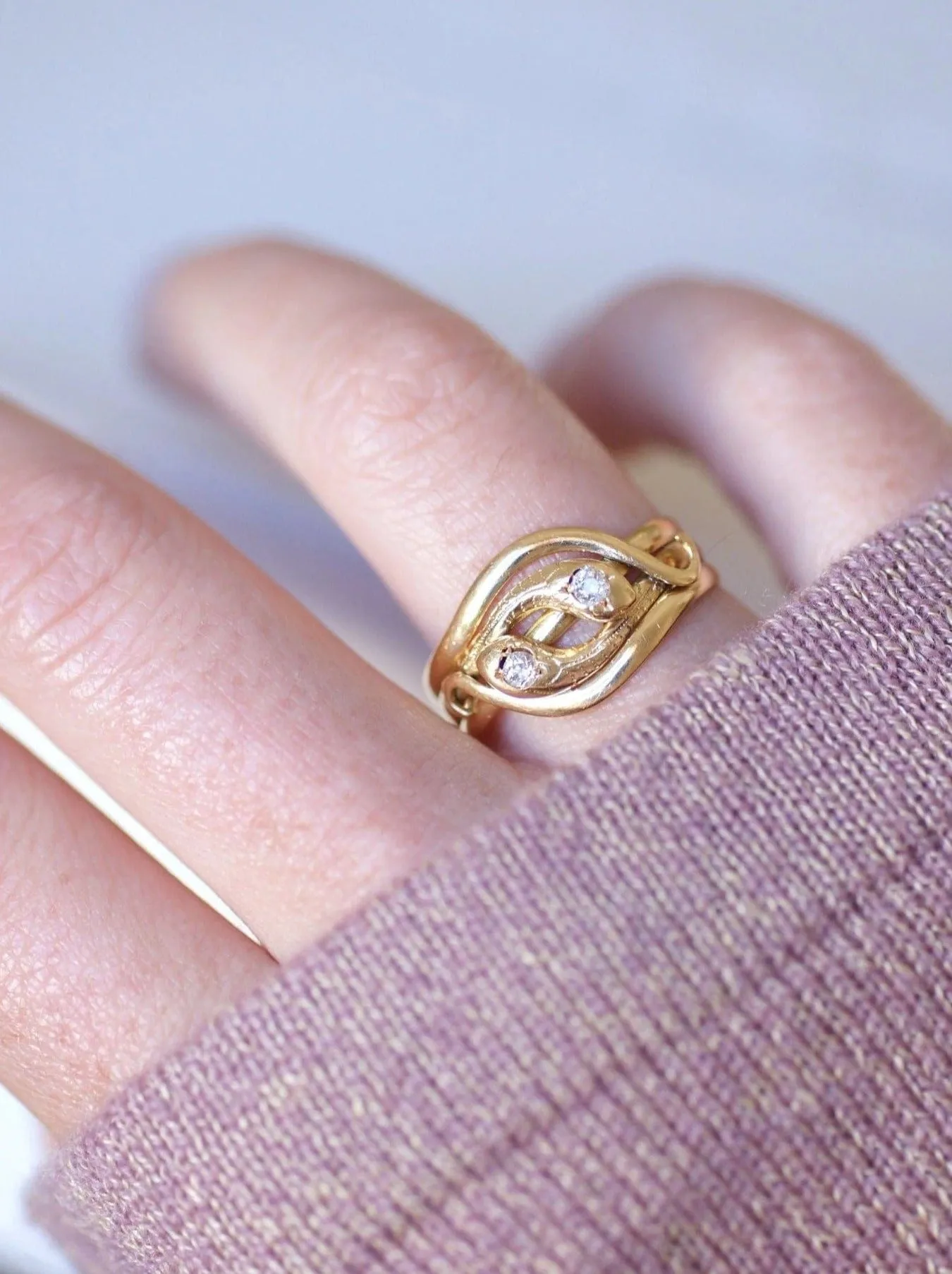 Bague Serpents enroulés Victorienne diamants sold by 58 Facettes product image thumbnail 2