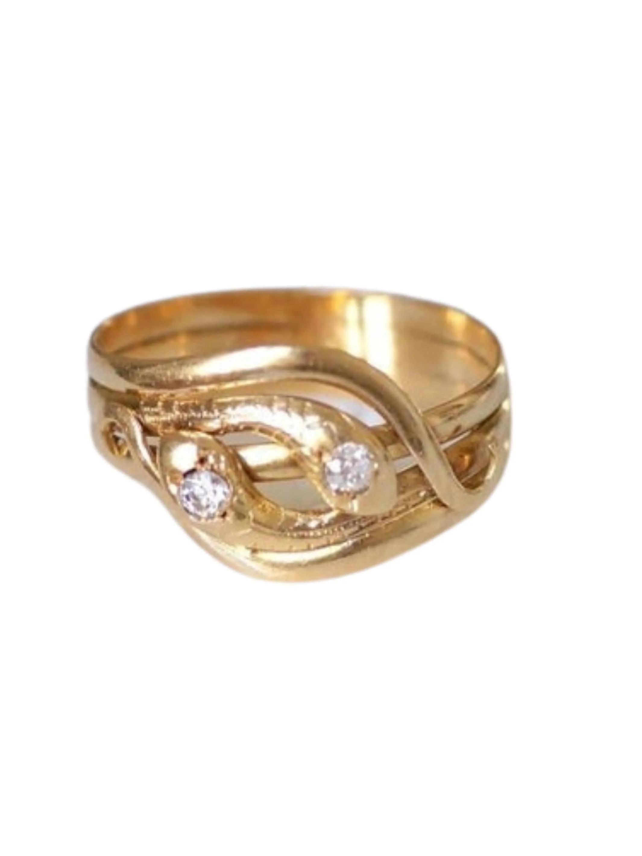 Bague Serpents enroulés Victorienne diamants sold by 58 Facettes