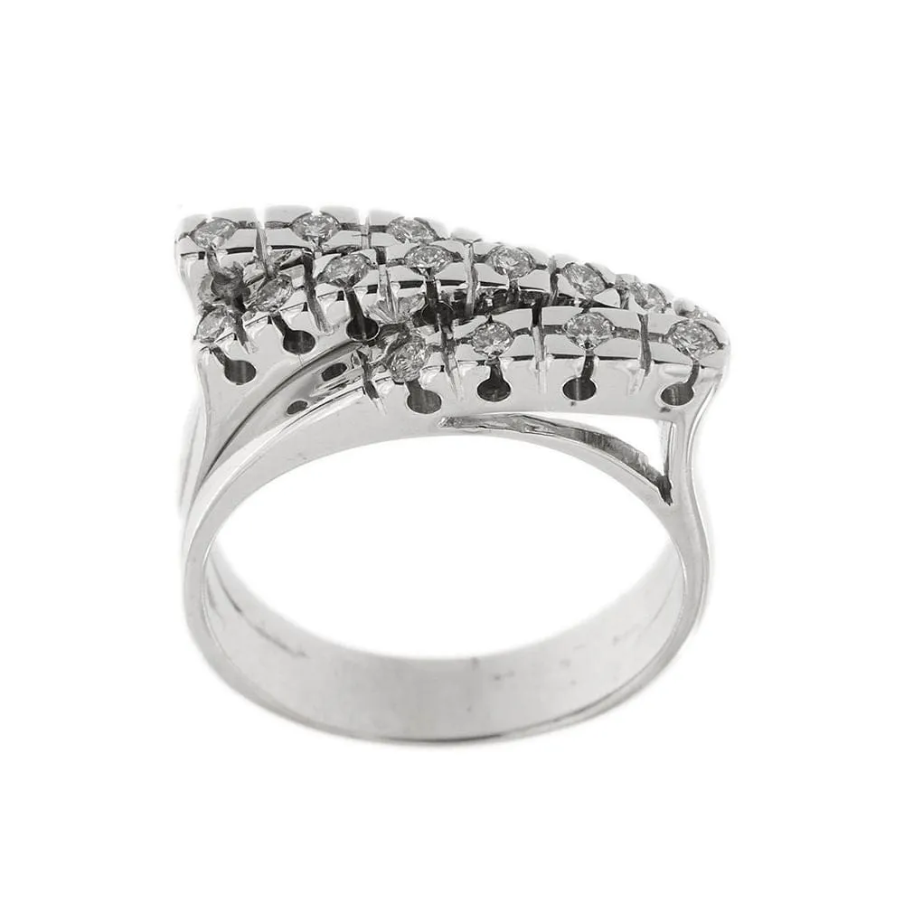 Bague rivière triple en or blanc 18 carats et diamants 0,48 ct sold by 58 Facettes product image thumbnail 3