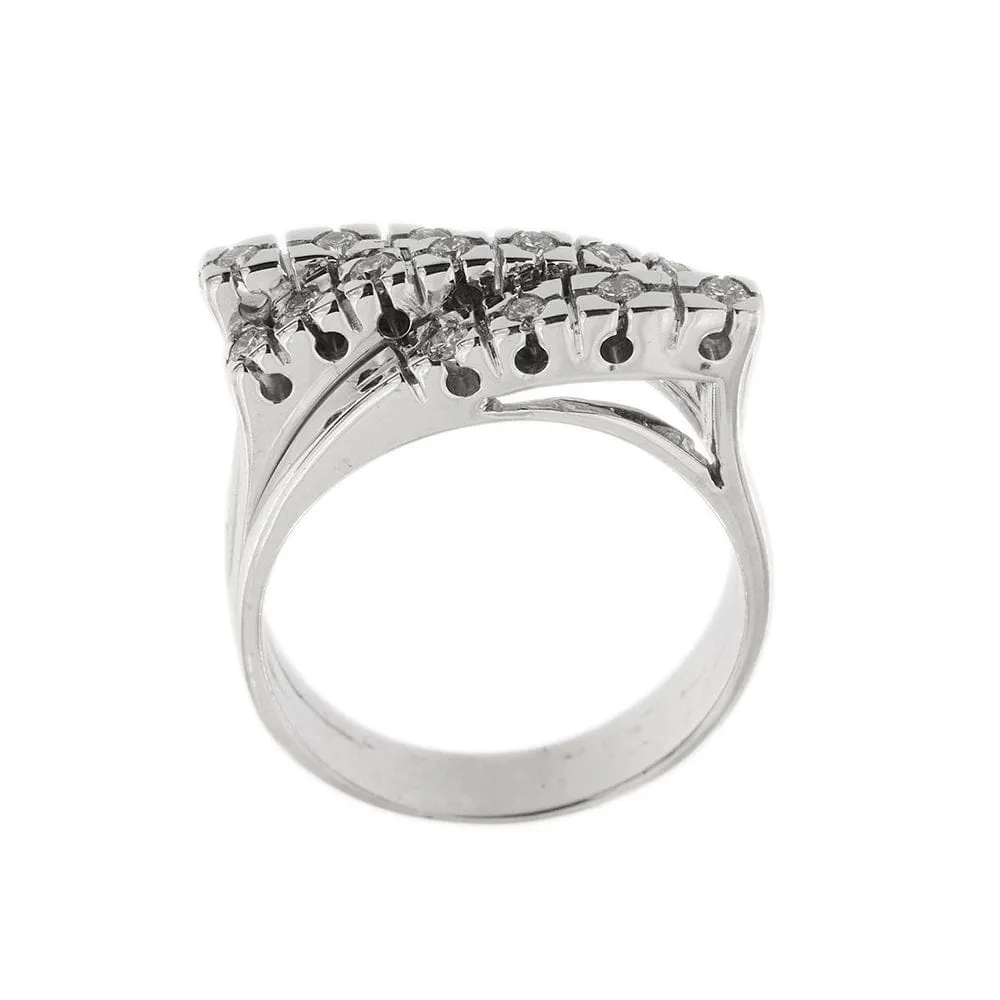Bague rivière triple en or blanc 18 carats et diamants 0,48 ct sold by 58 Facettes product image thumbnail 2