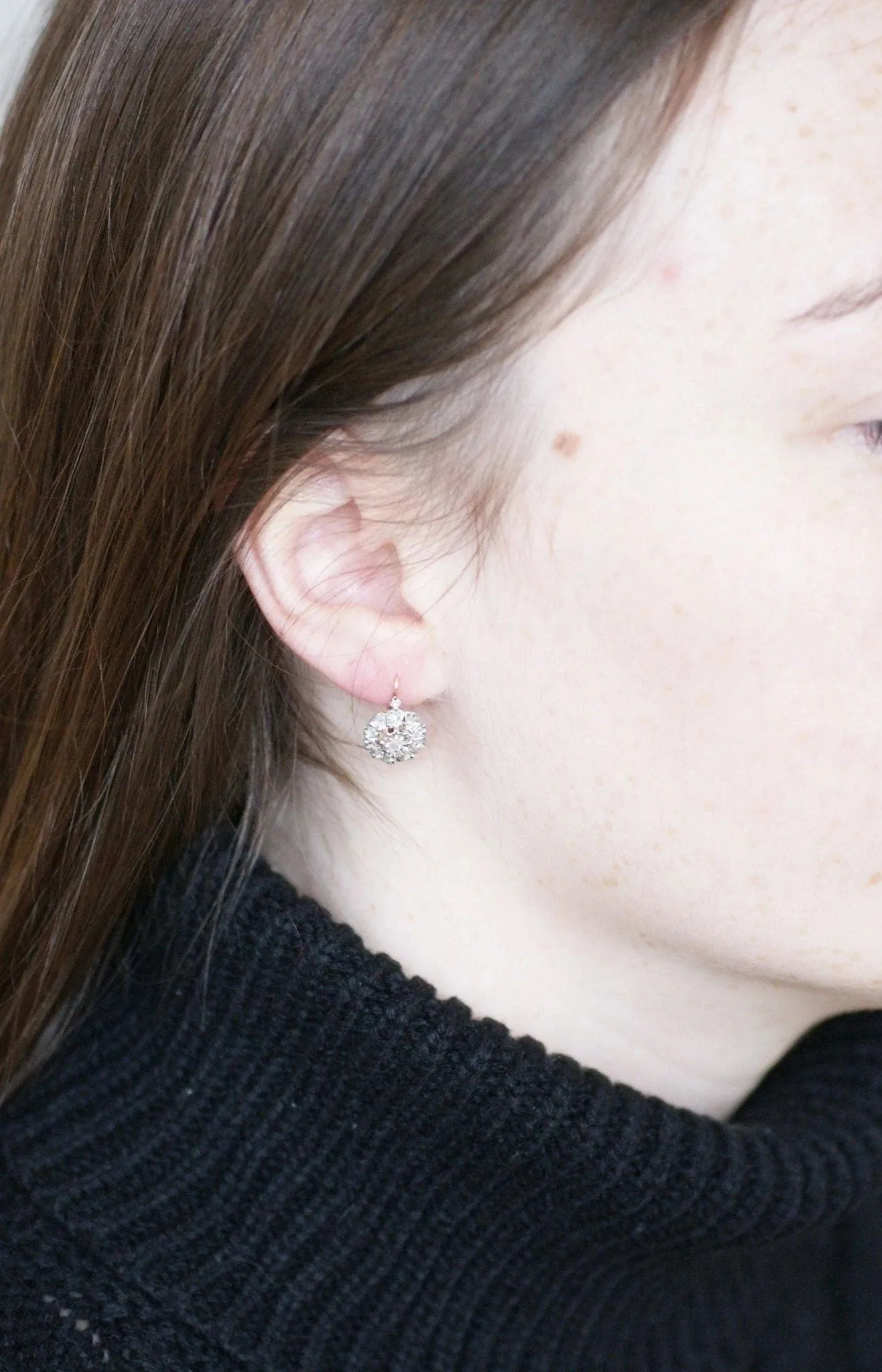 Dormeuses anciennes or et diamants sold by 58 Facettes product image thumbnail 2