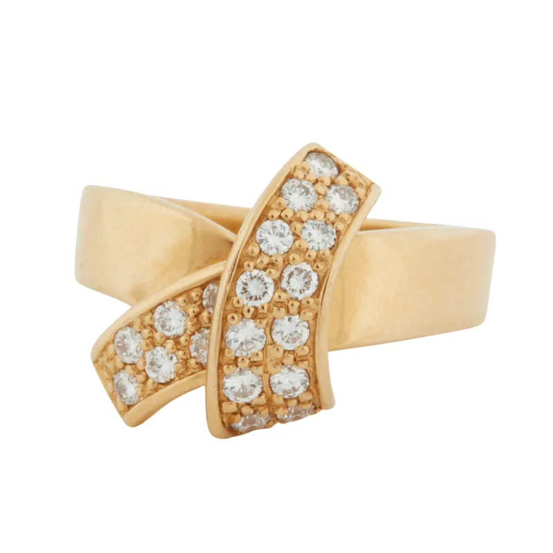 Bague Or Jaune et Diamants sold by 58 Facettes