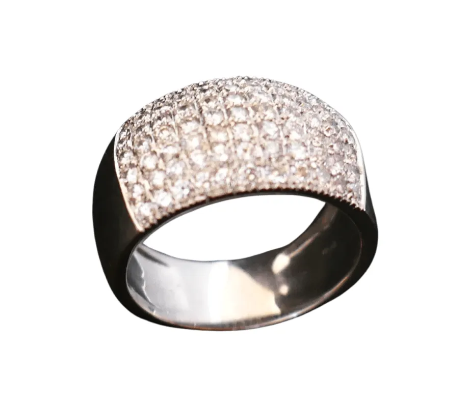 Bague Pavage Diamants, Or Blanc sold by 58 Facettes