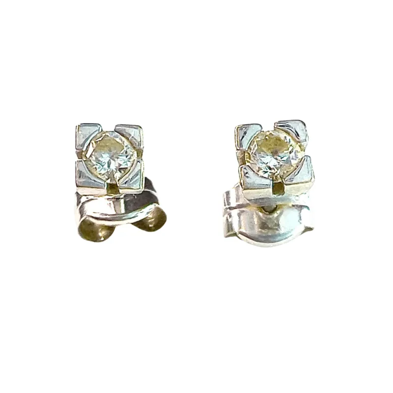 Boucles d'oreilles en or au design contemporain avec diamants sold by 58 Facettes