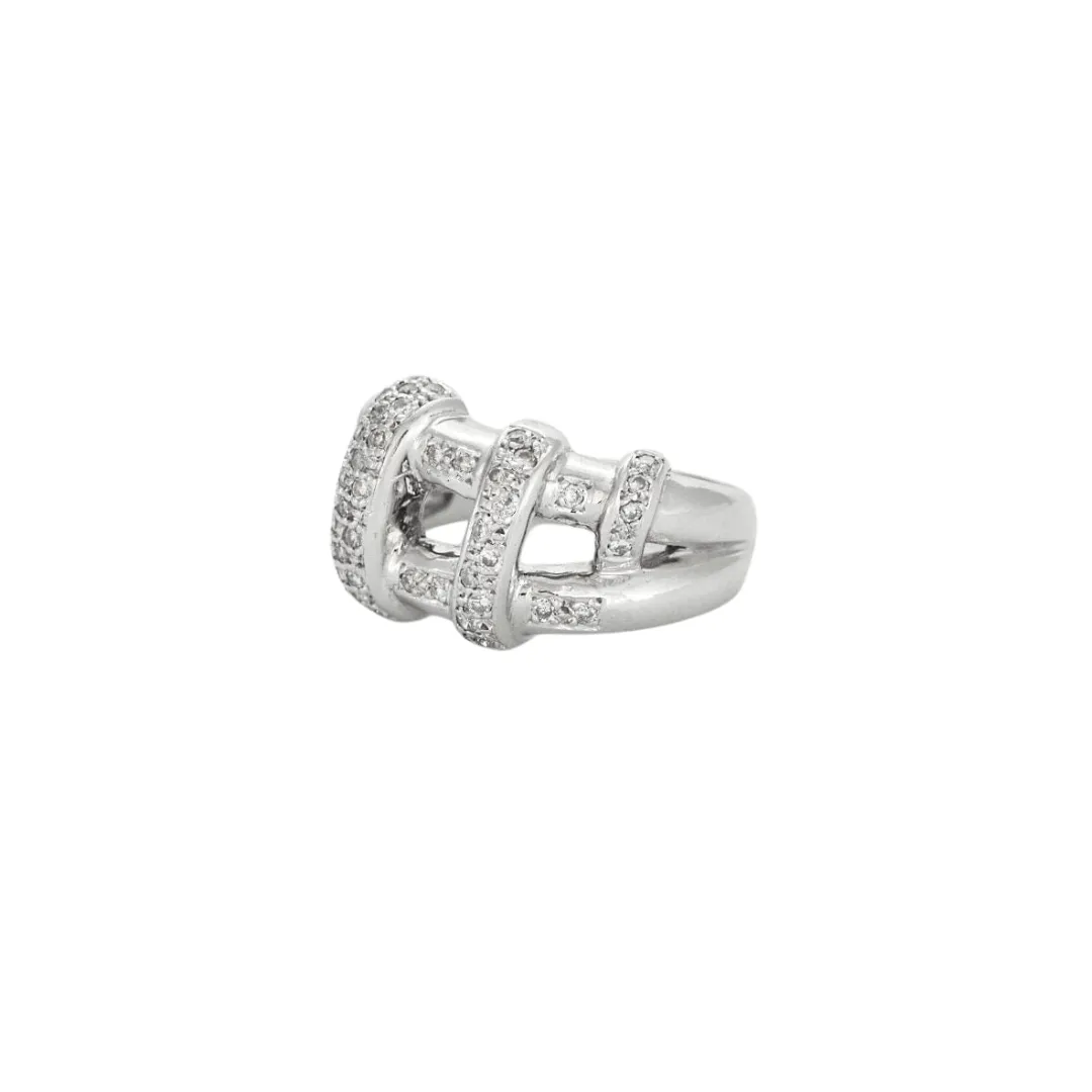Bague or blanc brillants sold by 58 Facettes