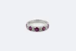 Bague en or blanc avec rubis et diamants sold by 58 Facettes