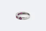 Bague en or blanc avec rubis et diamants sold by 58 Facettes