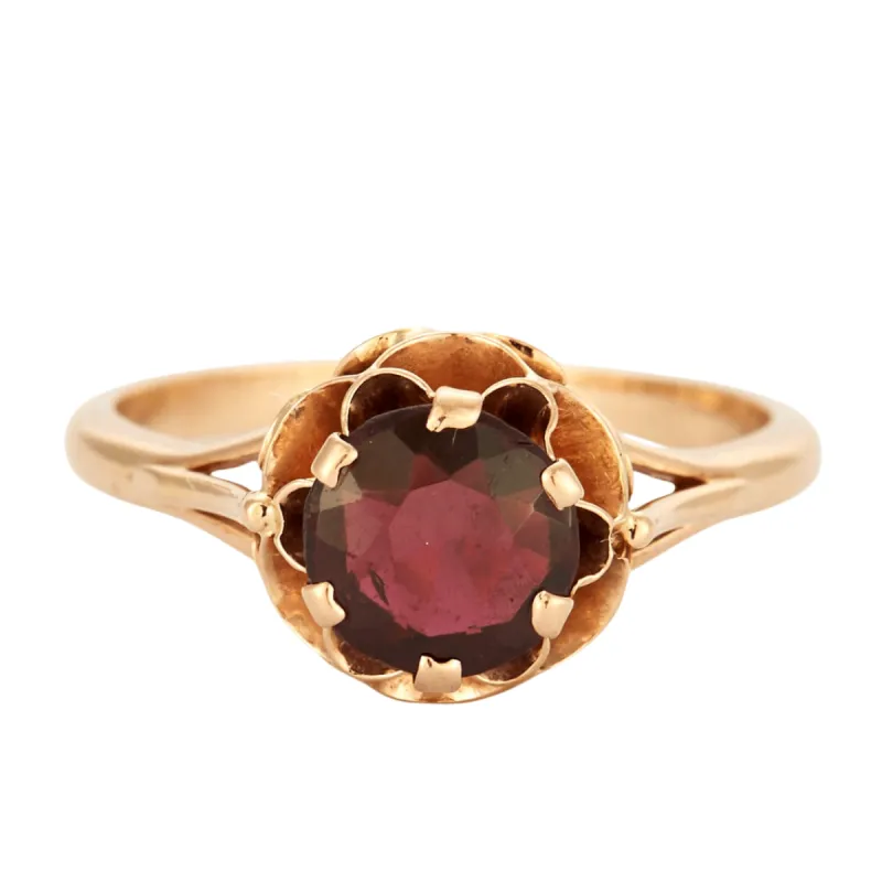 Bague en or jaune et grenat almandin sold by 58 Facettes