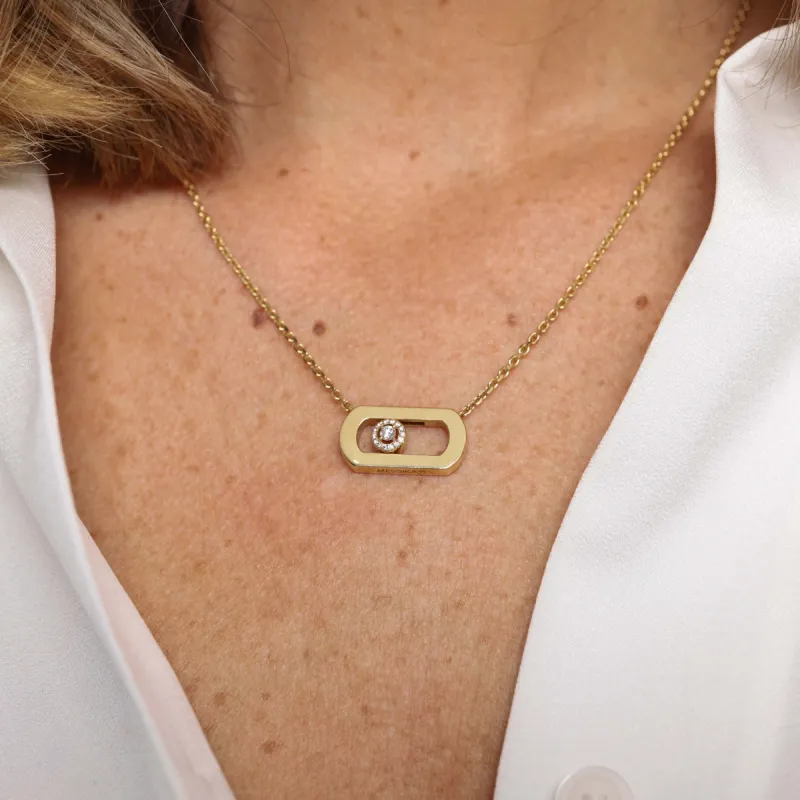 MESSIKA - Collier move uno or jaune et diamants sold by 58 Facettes