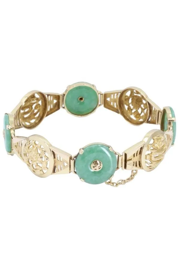 BRACELET ASIATIQUE JADE OR JAUNE sold by 58 Facettes product image thumbnail 3