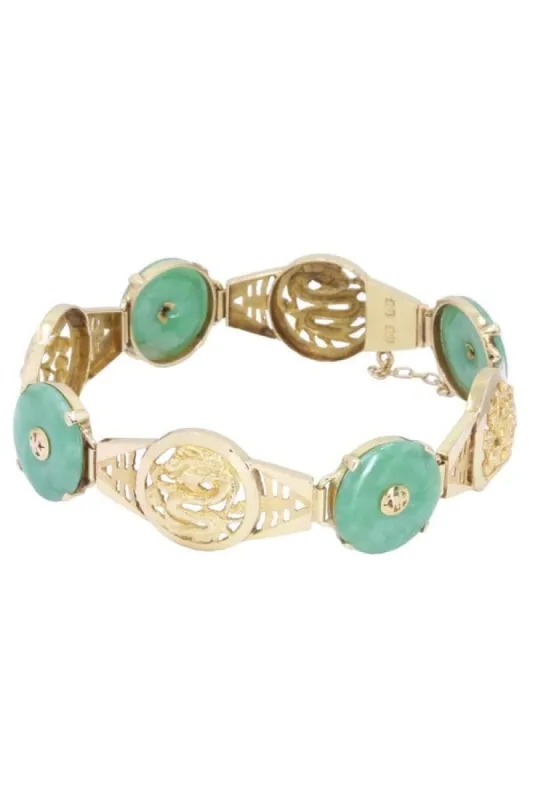 BRACELET ASIATIQUE JADE OR JAUNE sold by 58 Facettes