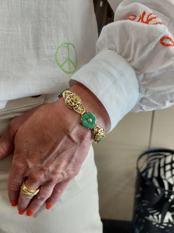 BRACELET ASIATIQUE JADE OR JAUNE sold by 58 Facettes product image thumbnail 2