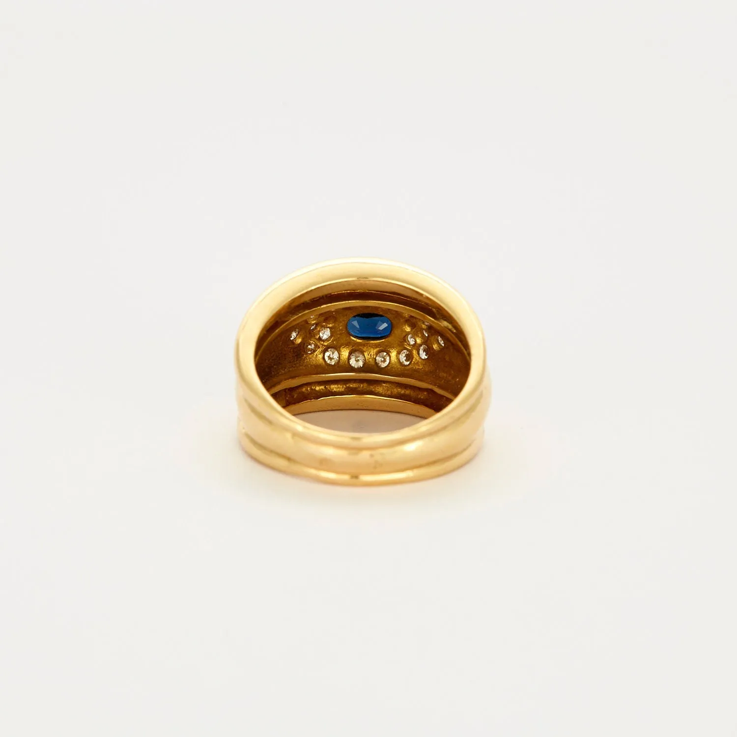Bague or jaune saphir et diamants sold by 58 Facettes product image thumbnail 4