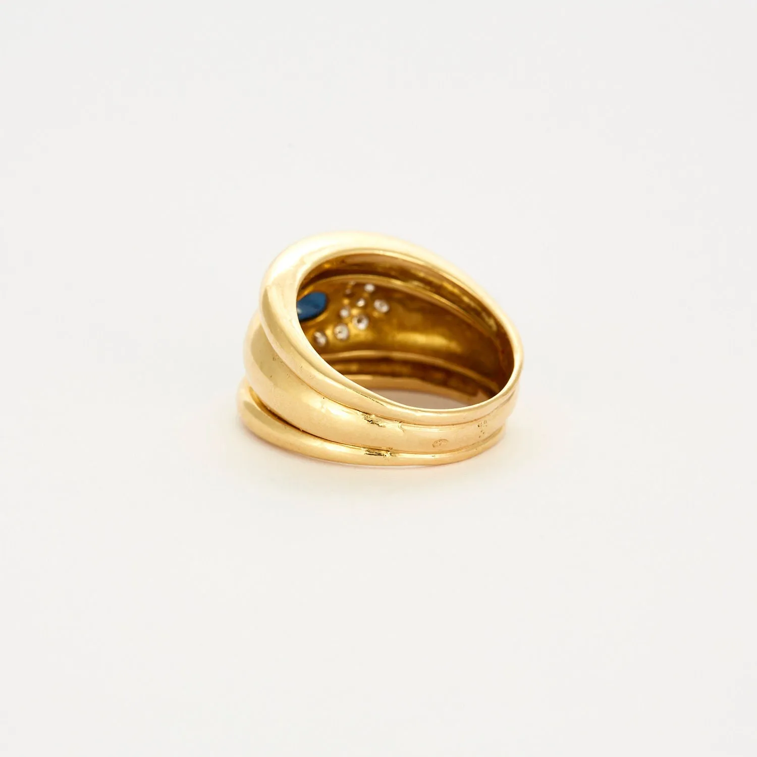 Bague or jaune saphir et diamants sold by 58 Facettes product image thumbnail 5