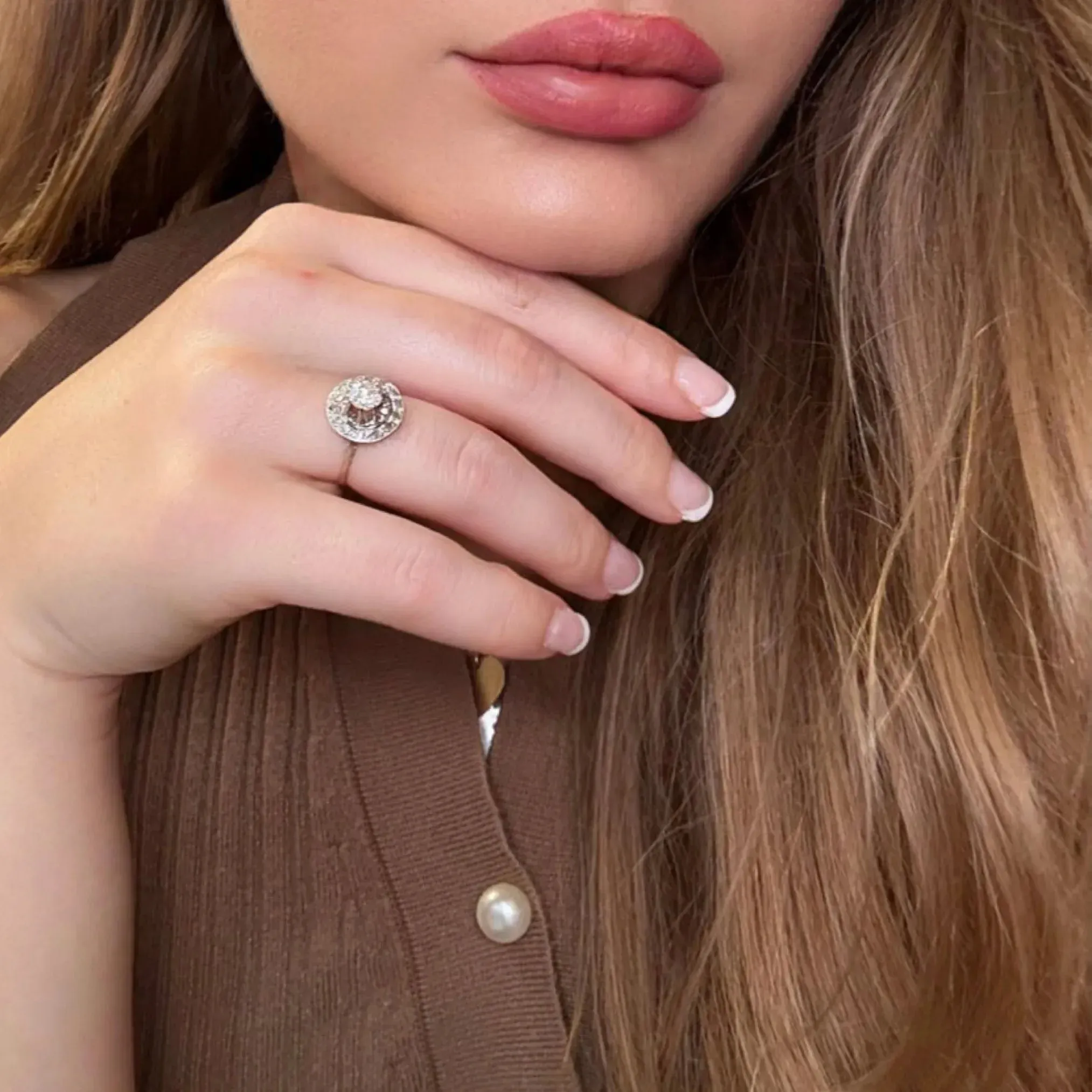 Solitaire Or blanc et diamants sold by 58 Facettes product image thumbnail 2