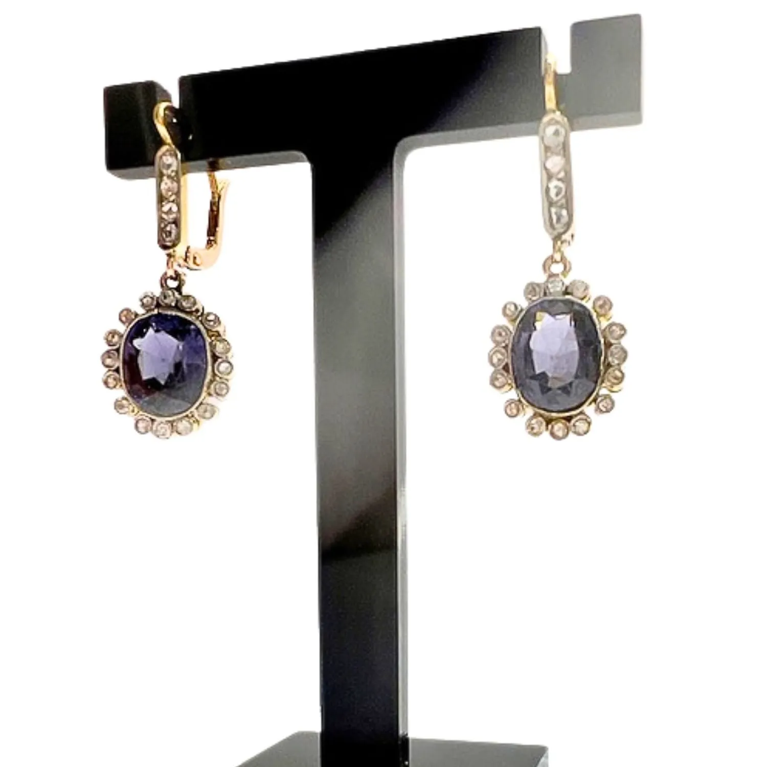 Boucles d'oreilles Art Déco améthystes diamants sold by 58 Facettes product image thumbnail 3