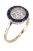 BAGUE ART DÉCO SAPHIRS BLEUS ET BLANCS sold by 58 Facettes