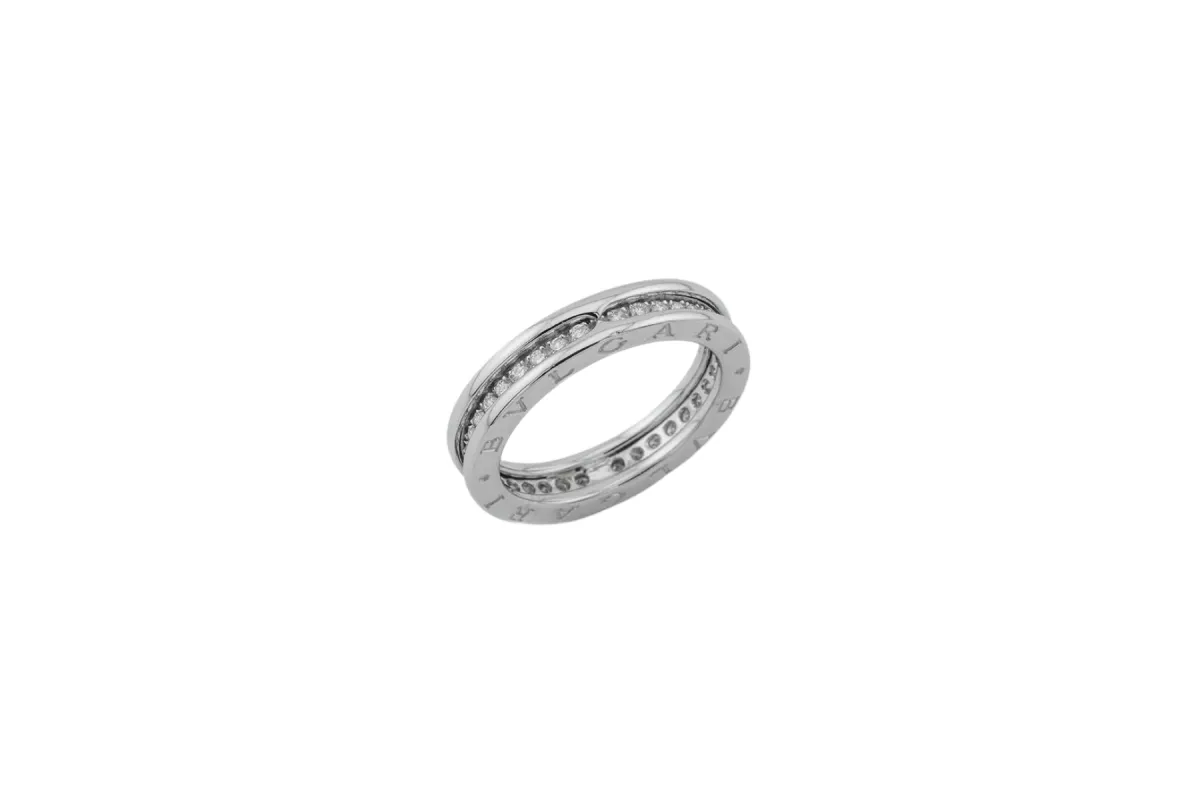 Bulgari B.Zero1 - Bague en or blanc 18 carats et diamants sold by 58 Facettes
