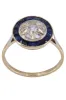 BAGUE ART DÉCO SAPHIRS BLEUS ET BLANCS sold by 58 Facettes