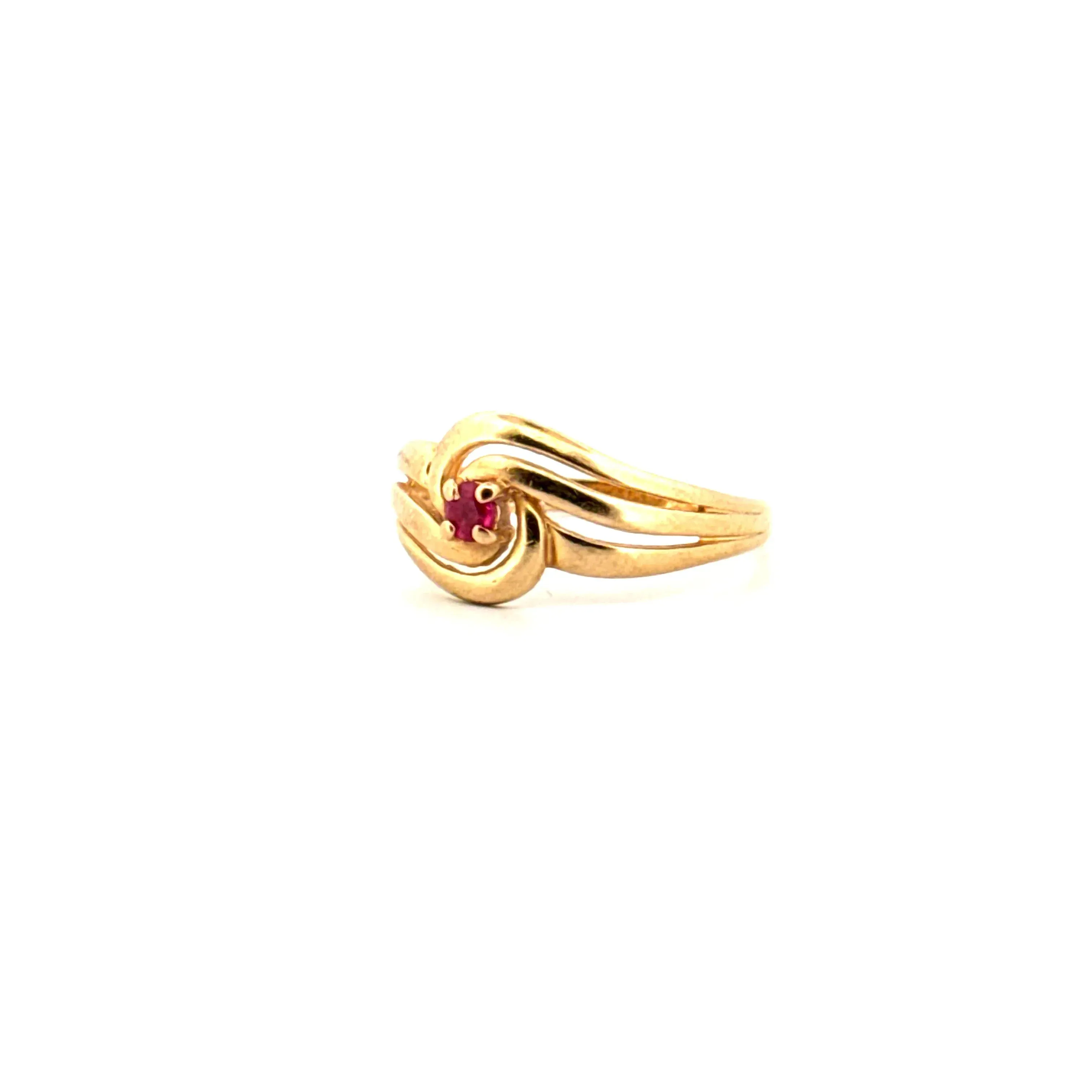 Bague or jaune et rubis sold by 58 Facettes product image thumbnail 3